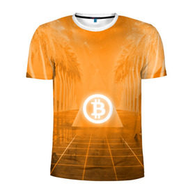 Мужская футболка 3D спортивная с принтом BITCOIN в Белгороде, 100% полиэстер с улучшенными характеристиками | приталенный силуэт, круглая горловина, широкие плечи, сужается к линии бедра | Тематика изображения на принте: bitcoin | btc | coin | crypto | ethereum | money | orange | биткоин | валюта | деньги | известные | криптовалюта | логотип | монета | надписи.cash | оранжевый | цвет | цифровое золото | эфир