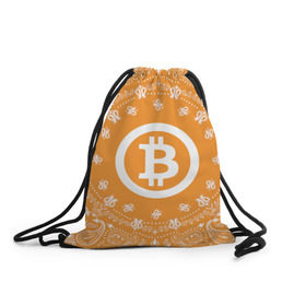 Рюкзак-мешок 3D с принтом BITCOIN в Белгороде, 100% полиэстер | плотность ткани — 200 г/м2, размер — 35 х 45 см; лямки — толстые шнурки, застежка на шнуровке, без карманов и подкладки | Тематика изображения на принте: bitcoin | btc | coin | crypto | ethereum | money | orange | биткоин | валюта | деньги | известные | криптовалюта | логотип | монета | надписи.cash | оранжевый | цвет | цифровое золото | эфир