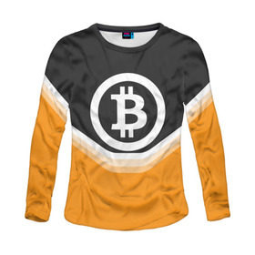 Женский лонгслив 3D с принтом BITCOIN UNIFORM в Белгороде, 100% полиэстер | длинные рукава, круглый вырез горловины, полуприлегающий силуэт | bitcoin | btc | coin | crypto | ethereum | money | orange | биткоин | валюта | деньги | известные | криптовалюта | логотип | монета | надписи.cash | оранжевый | цвет | цифровое золото | эфир