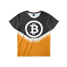 Детская футболка 3D с принтом BITCOIN UNIFORM в Белгороде, 100% гипоаллергенный полиэфир | прямой крой, круглый вырез горловины, длина до линии бедер, чуть спущенное плечо, ткань немного тянется | Тематика изображения на принте: bitcoin | btc | coin | crypto | ethereum | money | orange | биткоин | валюта | деньги | известные | криптовалюта | логотип | монета | надписи.cash | оранжевый | цвет | цифровое золото | эфир