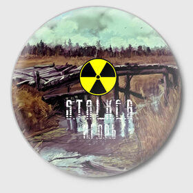 Значок с принтом S.T.A.L.K.E.R ИГОРЬ в Белгороде,  металл | круглая форма, металлическая застежка в виде булавки | 
