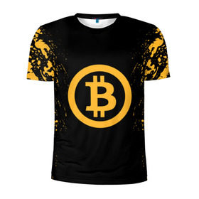 Мужская футболка 3D спортивная с принтом BITCOIN в Белгороде, 100% полиэстер с улучшенными характеристиками | приталенный силуэт, круглая горловина, широкие плечи, сужается к линии бедра | bitcoin | btc | coin | crypto | ethereum | miner | mining | money | orange | биткоин | валюта | деньги | известные | криптовалюта | логотип | майнер | майнинг | монета | надписи.cash | оранжевый | цвет | цифровое золото | эфир
