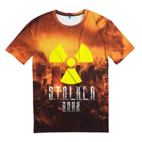 Мужская футболка 3D с принтом S.T.A.L.K.E.R Ваня в Белгороде, 100% полиэфир | прямой крой, круглый вырез горловины, длина до линии бедер | s.t.a.l.k.e.r. | stalker | ваня | припять | сталкер | чернобыль