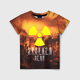 Детская футболка 3D с принтом S.T.A.L.K.E.R Леха в Белгороде, 100% гипоаллергенный полиэфир | прямой крой, круглый вырез горловины, длина до линии бедер, чуть спущенное плечо, ткань немного тянется | леха | радиация | сталкер