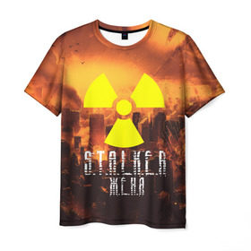 Мужская футболка 3D с принтом S.T.A.L.K.E.R Женя в Белгороде, 100% полиэфир | прямой крой, круглый вырез горловины, длина до линии бедер | s.t.a.l.k.e.r. | stalker | женя | припять | сталкер | чернобыль
