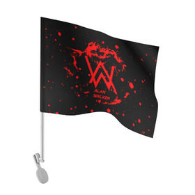 Флаг для автомобиля с принтом Alan Walker music space в Белгороде, 100% полиэстер | Размер: 30*21 см | alan walker | club | music | абстракция | клубная музыка | космос | краски | музыка