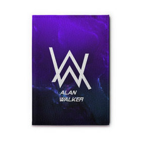 Обложка для автодокументов с принтом Alan Walker SPACE COLLECTION в Белгороде, натуральная кожа |  размер 19,9*13 см; внутри 4 больших “конверта” для документов и один маленький отдел — туда идеально встанут права | alan walker | club | music | абстракция | клубная музыка | космос | краски | музыка