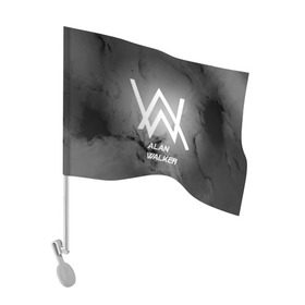 Флаг для автомобиля с принтом ALAN WALKER в Белгороде, 100% полиэстер | Размер: 30*21 см | alan walker | club | music | абстракция | клубная музыка | космос | краски | музыка