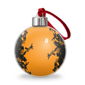 Ёлочный шар с принтом BITCOIN в Белгороде, Пластик | Диаметр: 77 мм | Тематика изображения на принте: bitcoin | btc | crypto | биткоин | валюта | деньги | криптовалюта | цифровое золото