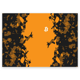 Поздравительная открытка с принтом BITCOIN в Белгороде, 100% бумага | плотность бумаги 280 г/м2, матовая, на обратной стороне линовка и место для марки
 | Тематика изображения на принте: bitcoin | btc | crypto | биткоин | валюта | деньги | криптовалюта | цифровое золото
