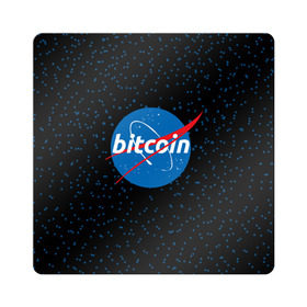 Магнит виниловый Квадрат с принтом BITCOIN в стиле NASA в Белгороде, полимерный материал с магнитным слоем | размер 9*9 см, закругленные углы | Тематика изображения на принте: bitcoin | btc | crypto | биткоин | валюта | деньги | криптовалюта | майнер | майнинг | цифровое золото