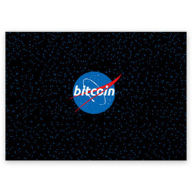 Поздравительная открытка с принтом BITCOIN в стиле NASA в Белгороде, 100% бумага | плотность бумаги 280 г/м2, матовая, на обратной стороне линовка и место для марки
 | bitcoin | btc | crypto | биткоин | валюта | деньги | криптовалюта | майнер | майнинг | цифровое золото