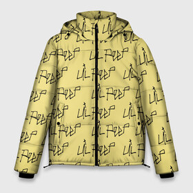 Мужская зимняя куртка 3D с принтом LiL PEEP Pattern в Белгороде, верх — 100% полиэстер; подкладка — 100% полиэстер; утеплитель — 100% полиэстер | длина ниже бедра, свободный силуэт Оверсайз. Есть воротник-стойка, отстегивающийся капюшон и ветрозащитная планка. 

Боковые карманы с листочкой на кнопках и внутренний карман на молнии. | Тематика изображения на принте: band | cry baby | emo | lil peep | music | musician | rap | swag | логотип | музыка | музыкант | нытик. | рэп | сваг | эмо