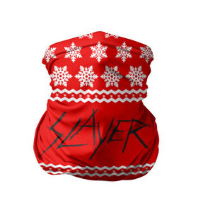 Бандана-труба 3D с принтом Праздничный Slayer в Белгороде, 100% полиэстер, ткань с особыми свойствами — Activecool | плотность 150‒180 г/м2; хорошо тянется, но сохраняет форму | slayer | группа | гэри холт | знак | керри кинг | красный | метал | музыка | надпись | новогодний | новый год | песни | пол бостаф | праздник | рождество | рок | слаер | слайер | слеар | слеер | слейр | слеяр