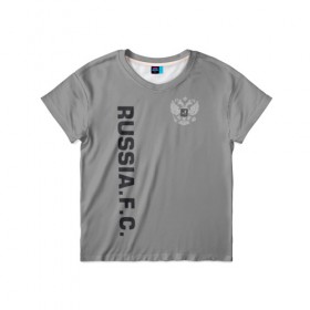 Детская футболка 3D с принтом RUSSIA SPORT в Белгороде, 100% гипоаллергенный полиэфир | прямой крой, круглый вырез горловины, длина до линии бедер, чуть спущенное плечо, ткань немного тянется | 