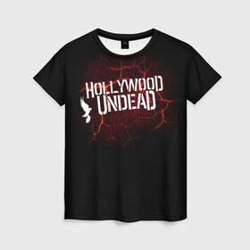 Женская футболка 3D с принтом Hollywood Undead в Белгороде, 100% полиэфир ( синтетическое хлопкоподобное полотно) | прямой крой, круглый вырез горловины, длина до линии бедер | j dog | голивудская нежить | голливудская нежить | джейдог | маски | нежить | рэпкор