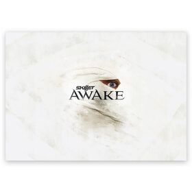 Поздравительная открытка с принтом Awake в Белгороде, 100% бумага | плотность бумаги 280 г/м2, матовая, на обратной стороне линовка и место для марки
 | awake | monster | skillet | джон купер | кори купер | рок
