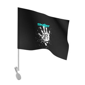 Флаг для автомобиля с принтом Sick of it в Белгороде, 100% полиэстер | Размер: 30*21 см | awake | monster | skillet | джон купер | кори купер | рок