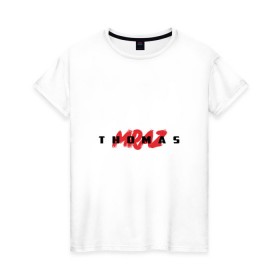 Женская футболка хлопок с принтом Thomas Mraz в Белгороде, 100% хлопок | прямой крой, круглый вырез горловины, длина до линии бедер, слегка спущенное плечо | thomas mraz | томас | тхомас
