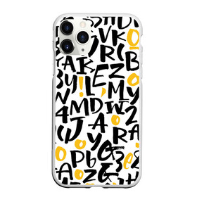 Чехол для iPhone 11 Pro Max матовый с принтом Letters bombing в Белгороде, Силикон |  | alphabet | fonts | latin alphabet | lettering | letters | number | numbers | pattern | typography | алфавит | буквы | латиница | леттеринг | надписи | паттерн | типографика | цифры | число | шрифты