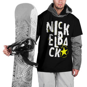 Накидка на куртку 3D с принтом Nickelback в Белгороде, 100% полиэстер |  | nickelback | никелбек | никл бек