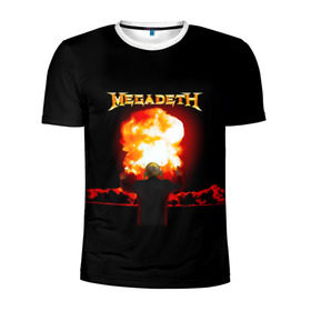 Мужская футболка 3D спортивная с принтом Megadeth в Белгороде, 100% полиэстер с улучшенными характеристиками | приталенный силуэт, круглая горловина, широкие плечи, сужается к линии бедра | megadet | megadeth | группа | дирк вербурен | дэвид эллефсон | дэйв мастейн | кико лоурейро | мегадет | мегадетх | метал | рок | трэш | трэшметал | тяжелый | хард | хардрок | хеви | хевиметал