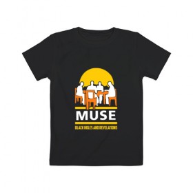 Детская футболка хлопок с принтом Muse в Белгороде, 100% хлопок | круглый вырез горловины, полуприлегающий силуэт, длина до линии бедер | 