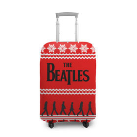 Чехол для чемодана 3D с принтом Праздничный The Beatles в Белгороде, 86% полиэфир, 14% спандекс | двустороннее нанесение принта, прорези для ручек и колес | beatles | the beatles | бител | битлз | битлс | битлы | группа | джон леннон | джордж харрисон | жуки | знак | красный | ливерпульская четвёрка | мерсибит | надпись | новогодний | новый год | пол маккартни | поп