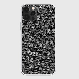 Чехол для iPhone 12 Pro Max с принтом Крик в Белгороде, Силикон |  | horror | scream | белый | маска | паттрен | призрак | ужасы | хеллоуин