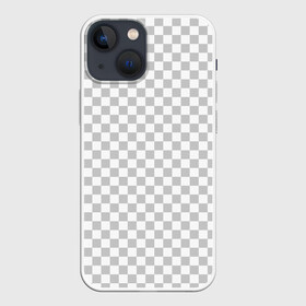 Чехол для iPhone 13 mini с принтом Прозрачность в Белгороде,  |  | opacity | photoshop | transparent | белый | дизайнер | квадратики | клетки | паттрен | прозрачный | серый | фотошоп