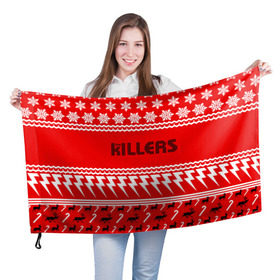 Флаг 3D с принтом Праздничный The Killers в Белгороде, 100% полиэстер | плотность ткани — 95 г/м2, размер — 67 х 109 см. Принт наносится с одной стороны | kilers | killers | the | the killers | альтернативн | брэндон флауэрс | дэйв кенинг | зе | знак | зэ | килер | килерс | красный | марк стормер | надпись | новогодний | новый год | праздник | рождество