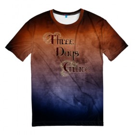 Мужская футболка 3D с принтом Three Days Grace в Белгороде, 100% полиэфир | прямой крой, круглый вырез горловины, длина до линии бедер | band | metal | music | rock | атрибутика | группа | метал | музыка | рок