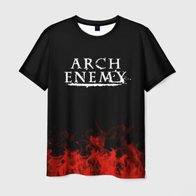 Мужская футболка 3D с принтом Arch Enemy в Белгороде, 100% полиэфир | прямой крой, круглый вырез горловины, длина до линии бедер | Тематика изображения на принте: arch enemy | band | metal | music | rock | атрибутика | группа | метал | музыка | рок