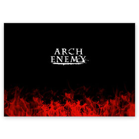Поздравительная открытка с принтом Arch Enemy в Белгороде, 100% бумага | плотность бумаги 280 г/м2, матовая, на обратной стороне линовка и место для марки
 | arch enemy | band | metal | music | rock | атрибутика | группа | метал | музыка | рок