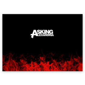 Поздравительная открытка с принтом Asking Alexandria в Белгороде, 100% бумага | плотность бумаги 280 г/м2, матовая, на обратной стороне линовка и место для марки
 | asking alexandria | band | metal | music | rock | атрибутика | группа | метал | музыка | рок