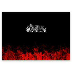 Поздравительная открытка с принтом Bullet for my Valentine в Белгороде, 100% бумага | плотность бумаги 280 г/м2, матовая, на обратной стороне линовка и место для марки
 | band | bullet for my valentine | metal | music | rock | атрибутика | группа | метал | музыка | рок