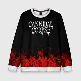 Детский свитшот 3D с принтом Cannibal Corpse в Белгороде, 100% полиэстер | свободная посадка, прямой крой, мягкая тканевая резинка на рукавах и понизу свитшота | band | cannibal corpse | metal | music | rock | атрибутика | группа | метал | музыка | рок