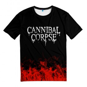 Мужская футболка 3D с принтом Cannibal Corpse в Белгороде, 100% полиэфир | прямой крой, круглый вырез горловины, длина до линии бедер | Тематика изображения на принте: band | cannibal corpse | metal | music | rock | атрибутика | группа | метал | музыка | рок