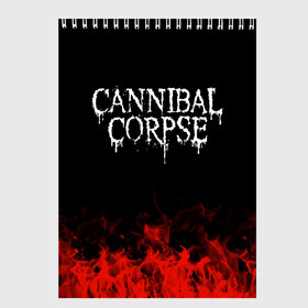 Скетчбук с принтом Cannibal Corpse в Белгороде, 100% бумага
 | 48 листов, плотность листов — 100 г/м2, плотность картонной обложки — 250 г/м2. Листы скреплены сверху удобной пружинной спиралью | Тематика изображения на принте: band | cannibal corpse | metal | music | rock | атрибутика | группа | метал | музыка | рок