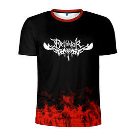 Мужская футболка 3D спортивная с принтом Dethklok в Белгороде, 100% полиэстер с улучшенными характеристиками | приталенный силуэт, круглая горловина, широкие плечи, сужается к линии бедра | band | dethklok | metal | music | rock | атрибутика | группа | метал | музыка | рок