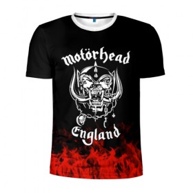 Мужская футболка 3D спортивная с принтом Motorhead в Белгороде, 100% полиэстер с улучшенными характеристиками | приталенный силуэт, круглая горловина, широкие плечи, сужается к линии бедра | band | metal | motorhead | music | rock | атрибутика | группа | метал | музыка | рок