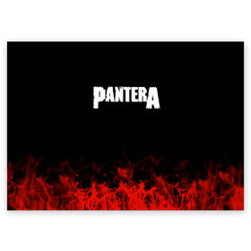 Поздравительная открытка с принтом Pantera в Белгороде, 100% бумага | плотность бумаги 280 г/м2, матовая, на обратной стороне линовка и место для марки
 | band | metal | music | pantera | rock | атрибутика | группа | метал | музыка | рок