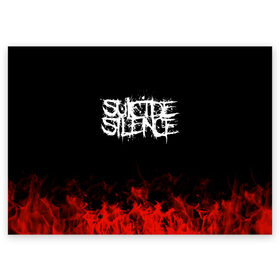 Поздравительная открытка с принтом Suicide Silence в Белгороде, 100% бумага | плотность бумаги 280 г/м2, матовая, на обратной стороне линовка и место для марки
 | band | metal | music | rock | suicide silence | атрибутика | группа | метал | музыка | рок