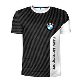 Мужская футболка 3D спортивная с принтом BMW Motorsport Carbon в Белгороде, 100% полиэстер с улучшенными характеристиками | приталенный силуэт, круглая горловина, широкие плечи, сужается к линии бедра | bmw | bmw motorsport | bmw performance | carbon | m | motorsport | performance | sport | бмв | карбон | моторспорт | спорт