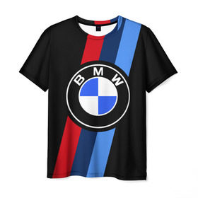 Мужская футболка 3D с принтом BMW 2018 M Sport в Белгороде, 100% полиэфир | прямой крой, круглый вырез горловины, длина до линии бедер | bmw | bmw motorsport | bmw performance | carbon | m | motorsport | performance | sport | бмв | карбон | моторспорт | спорт