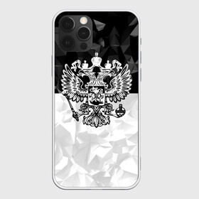 Чехол для iPhone 12 Pro Max с принтом RUSSIA BLACK X WHITE | РОССИЯ в Белгороде, Силикон |  | russia | герб | двуглавый орел | патриот | россия