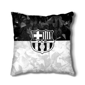 Подушка 3D с принтом FC Barca Black Collection в Белгороде, наволочка – 100% полиэстер, наполнитель – холлофайбер (легкий наполнитель, не вызывает аллергию). | состоит из подушки и наволочки. Наволочка на молнии, легко снимается для стирки | fc barcelona | fcb | барселона | спорт | спортивные | футбол | футбольный клуб