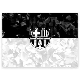 Поздравительная открытка с принтом FC Barca Black Collection в Белгороде, 100% бумага | плотность бумаги 280 г/м2, матовая, на обратной стороне линовка и место для марки
 | fc barcelona | fcb | барселона | спорт | спортивные | футбол | футбольный клуб