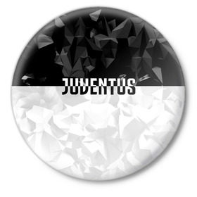 Значок с принтом Juventus Black Collection в Белгороде,  металл | круглая форма, металлическая застежка в виде булавки | juventus | спорт | спортивные | футбол | футбольный клуб | ювентус