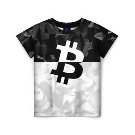 Детская футболка 3D с принтом BITCOIN Black Collection в Белгороде, 100% гипоаллергенный полиэфир | прямой крой, круглый вырез горловины, длина до линии бедер, чуть спущенное плечо, ткань немного тянется | bitcoin | btc | crypto | miner | mining | биткоин | валюта | деньги | криптовалюта | майнинг | цифровое золото